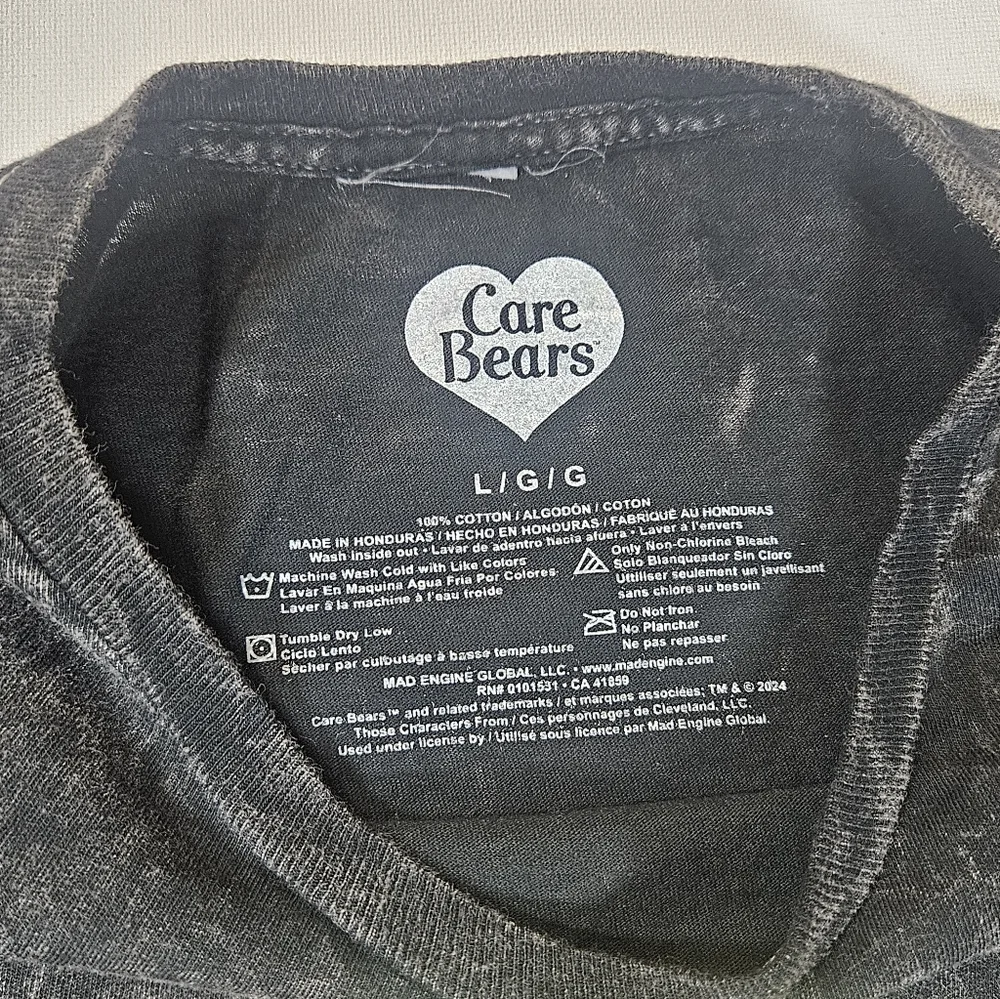 Care Bears T-Shirt Mens Large Black Distressed 90's Retro Inspired Graphic Tee - Picture 4 of 5